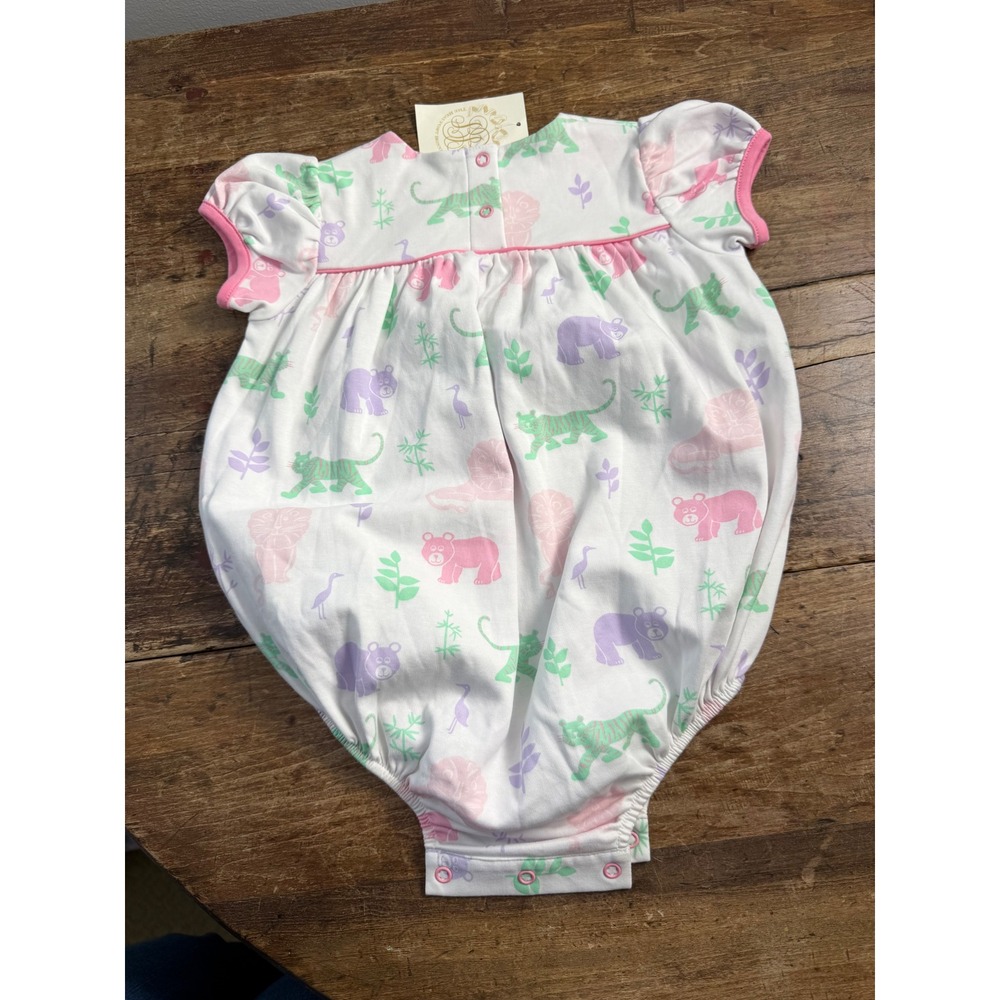 Beaufort Bonnet Blythe Bubble Lions Tigers Bears Pima Pink 2T Girls Romper NWT